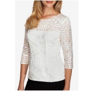 Alex Evenings Embroidered Blouse